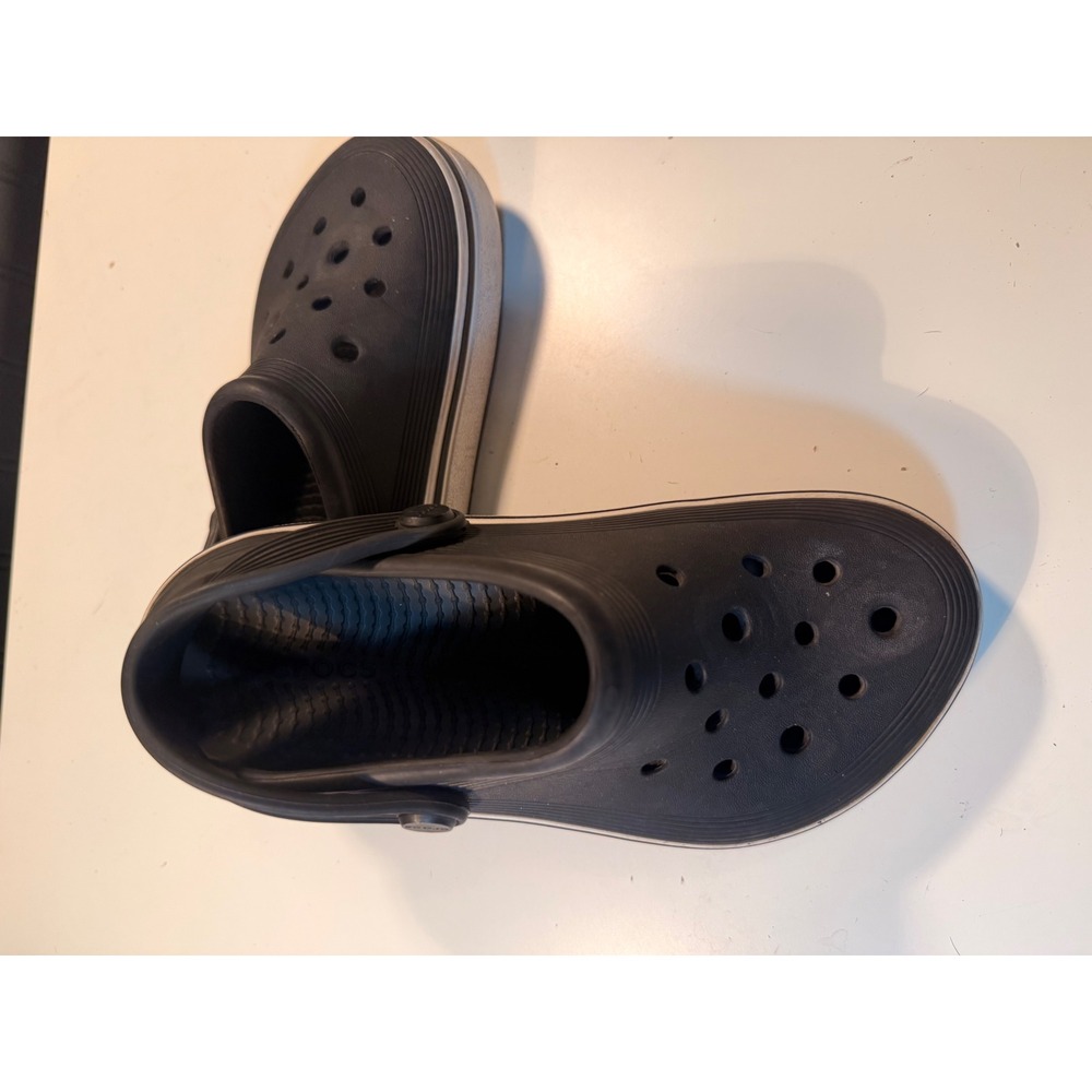 Crocs Crocband Clog Black White Sporty Platform Sandals junior 1